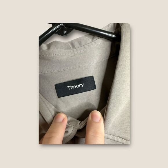 NWT Theory Button Down Long Sleeve in Tapir Structure Knit Size Medium - Picture 5 of 8